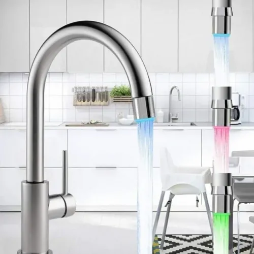 Насадка на кран змішувача з LED підсвіткою води ∙ Аератор економія води Faucet light multi Led Water Glow Насадка на кран змішувача з LED підсвіткою води ∙ Аератор економія води Faucet light multi Led Water Glow