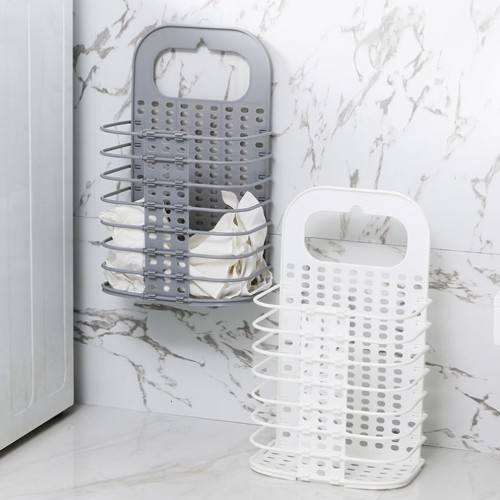 Підвісний складний кошик для білизни Grand laundry basket у ванну кімнату з ручкою та гачками Підвісний складний кошик для білизни Grand laundry basket у ванну кімнату з ручкою та гачками