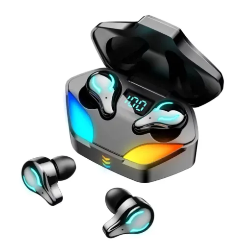 Бездротові ігрові навушники X1 Bluetooth 5.1 TWS з мікрофоном, RGB підсвіткою та світлодіодним дисплеєм у зарядному боксі Бездротові ігрові навушники X1 Bluetooth 5.1 TWS з мікрофоном, RGB підсвіткою та світлодіодним дисплеєм у зарядному боксі