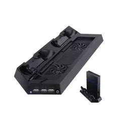 Зарядна док-станція Skytech 5 в 1 для джойстиків PS4 + USB хаб порти 3.0 + Підставка з охолодженням для ігрової приставки Зарядна док-станція Skytech 5 в 1 для джойстиків PS4 + USB хаб порти 3.0 + Підставка з охолодженням для ігрової приставки