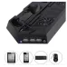 Зарядна док-станція Skytech 5 в 1 для джойстиків PS4 + USB хаб порти 3.0 + Підставка з охолодженням для ігрової приставки