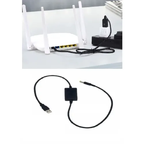 Кабель живлення для роутера / модему USB-DC 12V Перехідник перетворювач живлення USB 5V to DC 12V Кабель живлення для роутера / модему USB-DC 12V Перехідник перетворювач живлення USB 5V to DC 12V