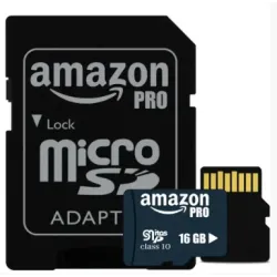 Карта пам'яті Micro SDHC 16GB Amazon pro microSD Мікро СД картка з адаптером Карта пам'яті Micro SDHC 16GB Amazon pro microSD Мікро СД картка з адаптером