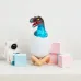 Нічник – світильник Динозаврик в яйці 3D Dinosaur White+RGB Настільна акумуляторна LED лампа з пультом ДУ Нічник – світильник Динозаврик в яйці 3D Dinosaur White+RGB Настільна акумуляторна LED лампа з пультом ДУ