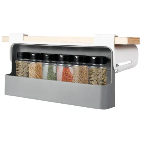 Навісний органайзер для спецій Under-shelf Spice Rack Набір баночок – спецівниць, 6 шт. Навісний органайзер для спецій Under-shelf Spice Rack Набір баночок – спецівниць, 6 шт.