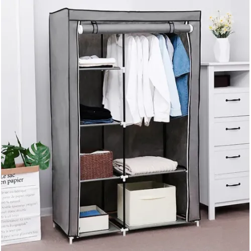 Тканинна шафа для речей Storage Wardrobe 88105 складаний гардероб 2 секції, 105 х 45 х 170 см Тканинна шафа для речей Storage Wardrobe 88105 складаний гардероб 2 секції, 105 х 45 х 170 см