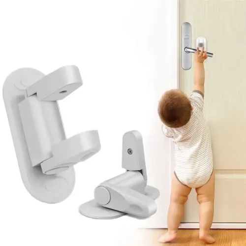Універсальний дитячий замок – засувка блокатор ручок BingoKid Door Lever Lock ∙ Захист дітей від відкривання дверей та вікон Універсальний дитячий замок – засувка блокатор ручок BingoKid Door Lever Lock ∙ Захист дітей від відкривання дверей та вікон