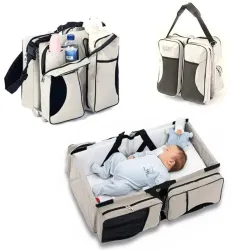 Багатофункціональна складана сумка – ліжко для перенесення дитини Ganen baby bed and bag Бежева Багатофункціональна складана сумка – ліжко для перенесення дитини Ganen baby bed and bag Бежева