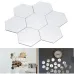 Дзеркальні наклейки Соти 4,6 см · Акрилові настінні елементи для декору інтер'єру, 10 шт. в комплекті