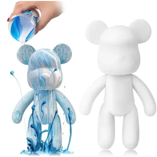 Флюїдне ведмежа Fluid Bear Bearbrick з фарбами, 23 см · Набір для творчості DIY Мишка Зроби сам Флюїдне ведмежа Fluid Bear Bearbrick з фарбами, 23 см · Набір для творчості DIY Мишка Зроби сам