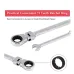 Набір ключів Wrench set ES-7 · Ключі комбіновані тріскачкові шарнірні, комплект з 7 штук 8-19 мм Набір ключів Wrench set ES-7 · Ключі комбіновані тріскачкові шарнірні, комплект з 7 штук 8-19 мм