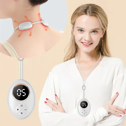 Універсальний масажер для імпульсного масажу шиї Neck Massager DZ-02 · Бездротовий електромасажер EMS з 5 режимами роботи та підігрівом Універсальний масажер для імпульсного масажу шиї Neck Massager DZ-02 · Бездротовий електромасажер EMS з 5 режимами роботи та підігрівом