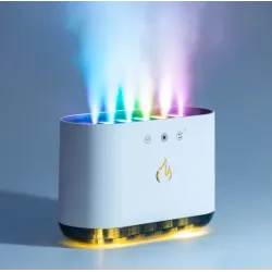 Зволожувач повітря з RGB підсвічуванням Color Flame 115-257 · Портативний дифузор аромадифузор з 6 розпилювачами та імітацією диму Зволожувач повітря з RGB підсвічуванням Color Flame 115-257 · Портативний дифузор аромадифузор з 6 розпилювачами та імітацією диму