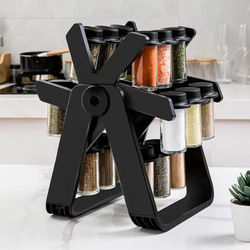 Карусель для спецій 360° Spice Rack на 18 баночок · Кухонний органайзер – спецівниця на підставці, що обертається. Карусель для спецій 360° Spice Rack на 18 баночок · Кухонний органайзер – спецівниця на підставці, що обертається.