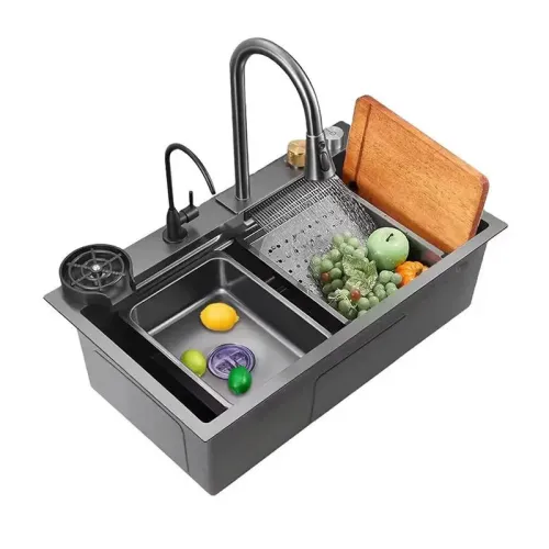 Кухонна портативна мийка для кухні Platinum, 75*45 см ∙ Багатофункціональна мийка – раковина зі змішувачем Водоспад Кухонна портативна мийка для кухні Platinum, 75*45 см ∙ Багатофункціональна мийка – раковина зі змішувачем Водоспад