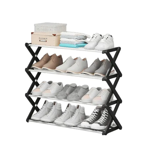Полиця для взуття Shoe Rack 42 х 18,5 х 49,5 см • Стійка для взуття складна 4 яруси