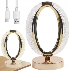 Настільна лампа Crystal Diamond, овальний нічник • Настільний LED нічник Crystal Diamond з USB акумулятором Настільна лампа Crystal Diamond, овальний нічник • Настільний LED нічник Crystal Diamond з USB акумулятором