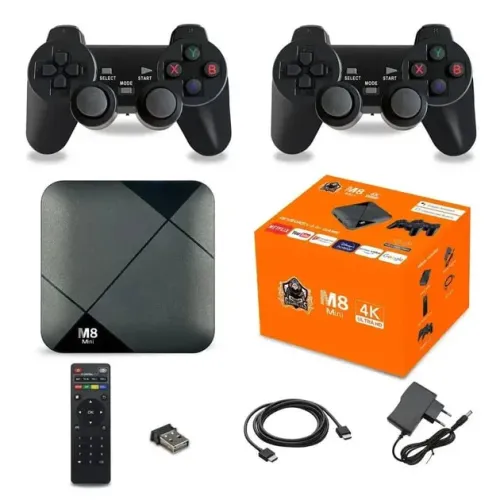 Стаціонарна ігрова приставка консоль micro USB 2 джойстика M8MINI ∙ Ігра ТВ приставка Smart Box Gamepad M8 Mini 64GB з бездротовими джойстиками Стаціонарна ігрова приставка консоль micro USB 2 джойстика M8MINI ∙ Ігра ТВ приставка Smart Box Gamepad M8 Mini 64GB з бездротовими джойстиками