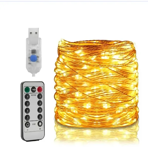 Світлодіодна гірлянда Роса USB 100м з пультом дистанційного управління ∙ Гірлянда мідна проволока 1000LED 100м USB 78-20