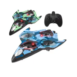RC літак-квадрокоптер Sky Overlord YX110 з LED-підсвіткою та трюками 360° ∙ Радіокерований дрон-винищувач Sky Overlord RC літак-квадрокоптер Sky Overlord YX110 з LED-підсвіткою та трюками 360° ∙ Радіокерований дрон-винищувач Sky Overlord