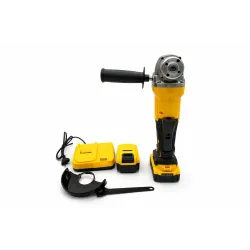 Акумуляторна болгарка 24V з 2 акумуляторами YELLOW • Кутова шліфувальна машина бездротова для різання, шліфування та зачищення Акумуляторна болгарка 24V з 2 акумуляторами YELLOW • Кутова шліфувальна машина бездротова для різання, шліфування та зачищення
