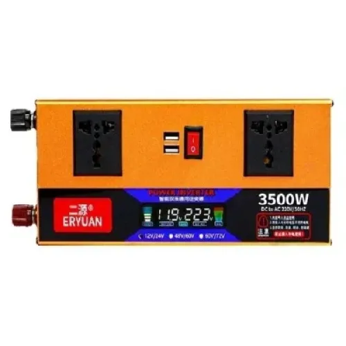 Перетворювач напруги LCD SMART 3500W 12V/24V у 220V • Автомобільний інвертор для акумулятора, дому, авто та резервного живлення Перетворювач напруги LCD SMART 3500W 12V/24V у 220V • Автомобільний інвертор для акумулятора, дому, авто та резервного живлення
