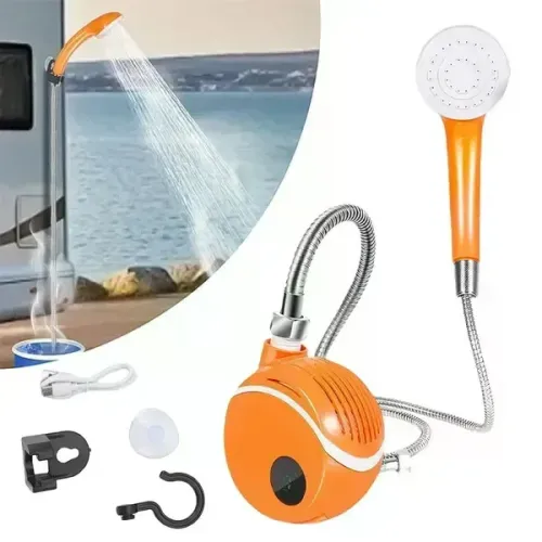 Акумуляторний душ для кемпінгу Portable Outdoor Shower 2000 мАг з насосом • Портативний туристичний душ для дачі, походу та миття автомобіля Акумуляторний душ для кемпінгу Portable Outdoor Shower 2000 мАг з насосом • Портативний туристичний душ для дачі, походу та миття автомобіля
