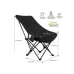 Складний туристичний стілець MA560black 45×93×58 см чорний до 100 кг • Крісло для пікніка, риболовлі, кемпінгу та відпочинку на природі