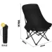 Складний туристичний стілець MA560black 45×93×58 см чорний до 100 кг • Крісло для пікніка, риболовлі, кемпінгу та відпочинку на природі