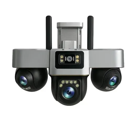 4G камера відеоспостереження Smart Net Camera V380 біла • Вулична IP-камера з 3 незалежними поворотними об’єктивами, SIM-карткою та нічним баченням 4G камера відеоспостереження Smart Net Camera V380 біла • Вулична IP-камера з 3 незалежними поворотними об’єктивами, SIM-карткою та нічним баченням