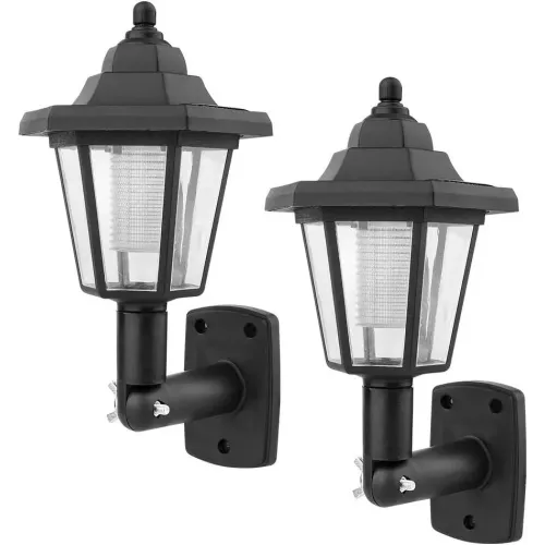 Вуличний настінний LED-світильник 26X-94 вологозахищений 2 шт чорний • Комплект садових світлодіодних світильників 26X-94 для фасаду, двору, тераси та дачі