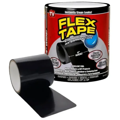 Водонепроникна ремонтна стрічка Flex Tape 1,3 м для герметизації протікань • Клейка скотч-стрічка Flex Tape 1,3 м для труб, шлангів, басейнів і ремонту