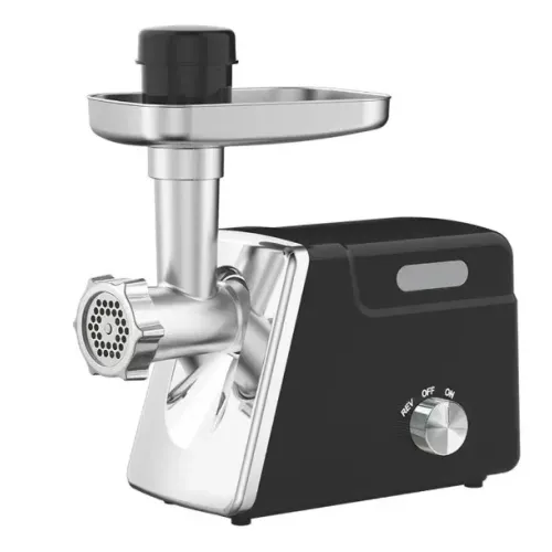 Електрична м’ясорубка Hoffmans HM-280 2000 Вт • Шнекова м’ясорубка з реверсом, 3 решітками та насадкою для ковбас