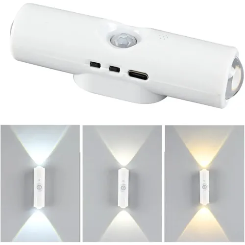 Настінна LED-лампа NS-02 • Декоративний RGB-світильник NS-02 з датчиком руху для інтер’єрного підсвічування