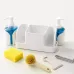Кухонний органайзер Multifunctional Soap Dispenser 24×16 см з дозатором для мила • Органайзер для раковини з дозатором миючого засобу, тримачем для губок і щіток Кухонний органайзер Multifunctional Soap Dispenser 24×16 см з дозатором для мила • Органайзер для раковини з дозатором миючого засобу, тримачем для губок і щіток