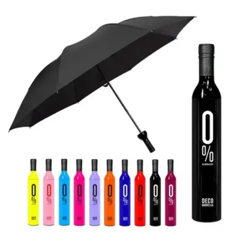 Парасолька у формі пляшки Deco Umbrella • Складана компактна парасолька Deco Umbrella з пластиковим футляром для дощу та поїздок Парасолька у формі пляшки Deco Umbrella • Складана компактна парасолька Deco Umbrella з пластиковим футляром для дощу та поїздок