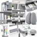 Дитяча парта зі стільцем Dash ST-C08 80×50×72 см сіра • Дитячий стіл Dash ST-C08 зі стільчиком для навчання, письма, читання, малювання та занять вдома