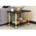 Чорний журнальний столик Dash JDL-F-01 • Прямокутний столик Dash JDL-F-01 40×60×52 см з ніжками світлий горіх для вітальні, спальні, офісу та зони відпочинку