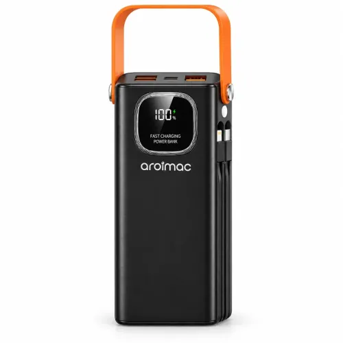 Power Bank Aroimac ARO546 60000 mAh Black • Портативний зарядний пристрій Aroimac зі швидкою зарядкою 22,5W Fast Charge QC3.0, 4 USB виходами та LED Lighting Power Bank Aroimac ARO546 60000 mAh Black • Портативний зарядний пристрій Aroimac зі швидкою зарядкою 22,5W Fast Charge QC3.0, 4 USB виходами та LED Lighting