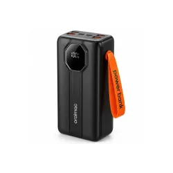 Power Bank Aroimac VP318 30000 mAh Black • Зовнішній акумулятор Aroimac VP318 Super Slim зі швидкою зарядкою 22,5W, LED дисплеєм, 4 USB виходами та вбудованими кабелями