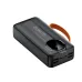 Power Bank Aroimac VP318 30000 mAh Black • Зовнішній акумулятор Aroimac VP318 Super Slim зі швидкою зарядкою 22,5W, LED дисплеєм, 4 USB виходами та вбудованими кабелями