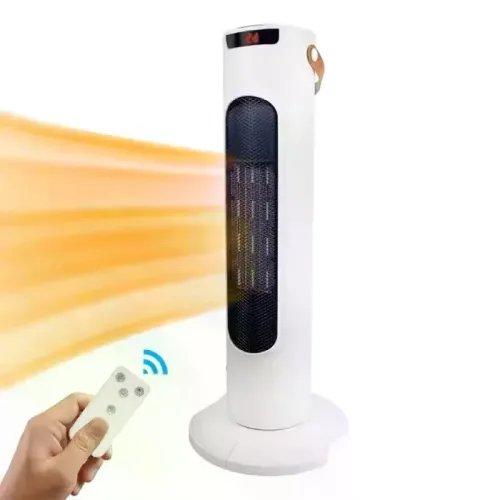 Керамічний обігрівач Tower Heat 2000 Вт білий • Підлоговий тепловентилятор Tower Heat 2000 Вт із пультом, таймером та захистом від перегрівання