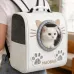 Рюкзак-переноска S-cat2 36×24×40 см білий • Рюкзак для котів S-cat2 з прозорим вікном, вентиляцією та декоративними вушками Рюкзак-переноска S-cat2 36×24×40 см білий • Рюкзак для котів S-cat2 з прозорим вікном, вентиляцією та декоративними вушками