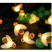 Сонячна гірлянда Бджоли 5 м 20 LED теплий білий • Садова LED-гірлянда Бджоли на сонячній панелі 5 метрів з 8 режимами світіння