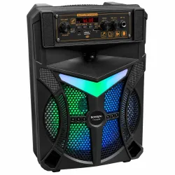 Bluetooth колонка Wireless Speaker TTD-8243 • Портативна акумуляторна акустична система Wireless Speaker TTD-8243 з караоке, USB, FM-радіо, мікрофонним входом та LED-підсвіткою