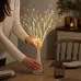 Світлодіодна береза KAR302, гілка 75 см з 50 LED • Настільний декор з теплим білим світлом, вимикачем на корпусі, для вази та святкового столу