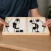 Гра-катапульта FoosballWinner KAR331 для двох гравців • настолка на реакцію та спритність: дерев'яне поле, 10 пластикових шайб, для дітей від 6 років і дорослих