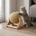 Когтеточка KAT-04 з круглою канатною сферою на основі • підлогова модель для котів, поверхня для заточування кігтів, для квартири та дому Когтеточка KAT-04 з круглою канатною сферою на основі • підлогова модель для котів, поверхня для заточування кігтів, для квартири та дому
