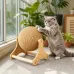 Когтеточка KAT-04 з круглою канатною сферою на основі • підлогова модель для котів, поверхня для заточування кігтів, для квартири та дому Когтеточка KAT-04 з круглою канатною сферою на основі • підлогова модель для котів, поверхня для заточування кігтів, для квартири та дому